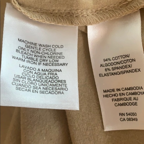 🆕Tan Henley type Top🌿JONES NY Sport 3/4 Sleeve - Picture 6 of 8